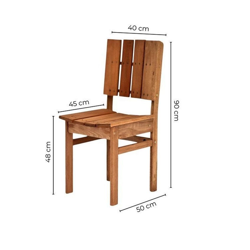 Conjunto Externo Mesa Ember 120cm E 6 Cadeiras Ultron Madeira Maciça Marrom Marrom - imagem 4