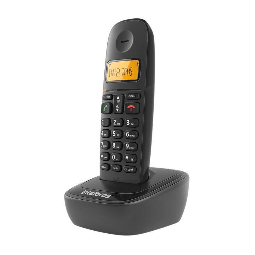 Telefone Sem Fio Com Display Luminoso Preto Ts2510 Modelo 4122510 Intelbras - imagem 3