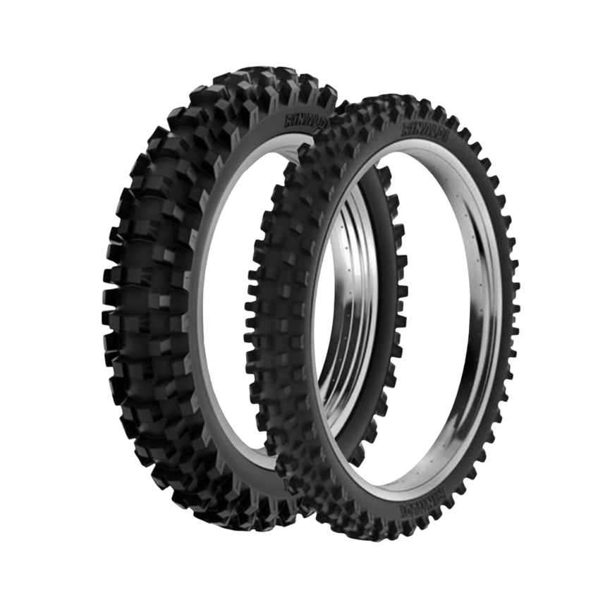Par Pneu Moto Rinaldi Rw33 80/100-21 E 120/100-18 + Câmara - imagem 2