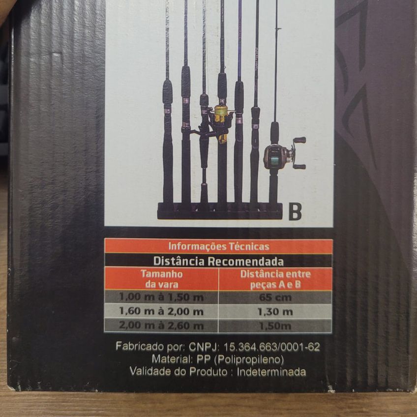 Suporte Para Varas Rochel Pesca Top Rack 7 Varas Parede - imagem 4