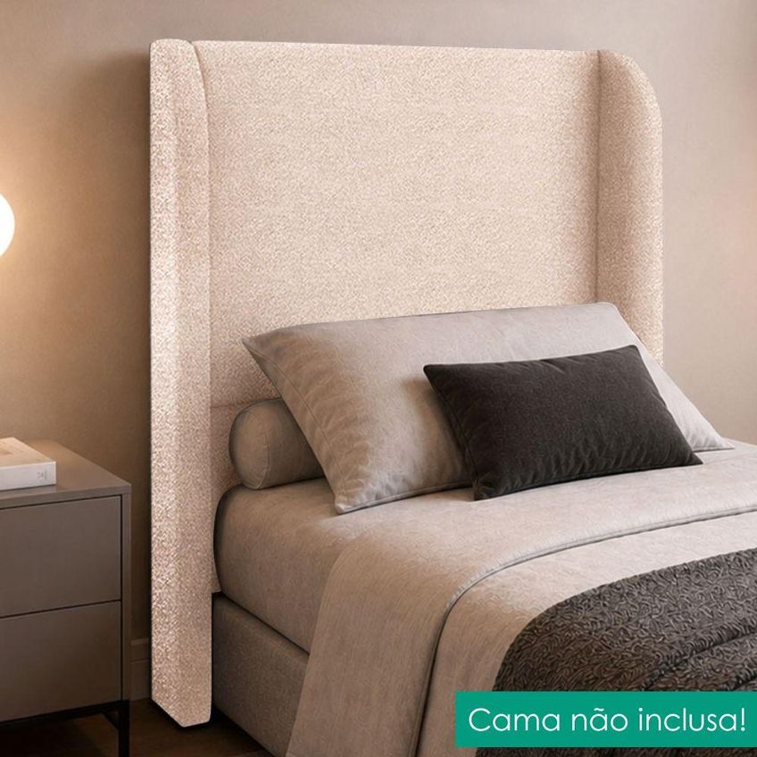 Cabeceira Solteiro 100 Cm Com Frame Imperial Boucle Rose Impo - imagem 2