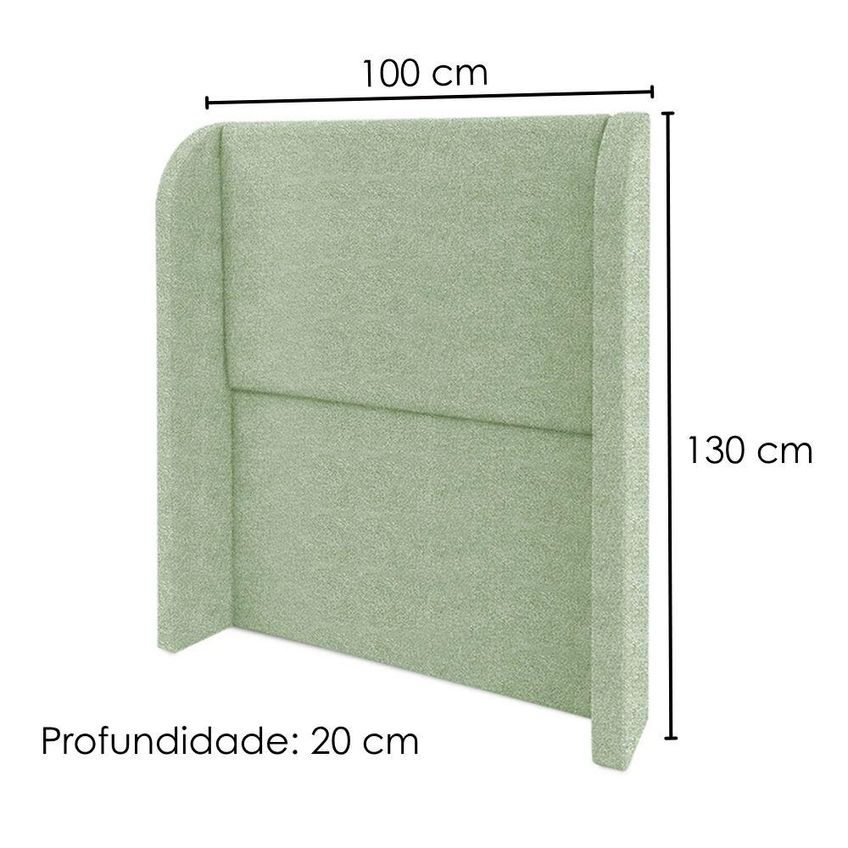 Cabeceira Solteiro 100 Cm Com Frame Imperial Boucle Oliva Impo - imagem 3