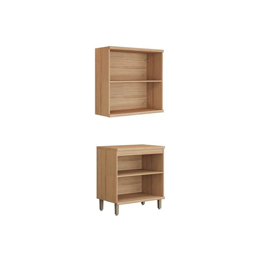 Cozinha Completa 2 Peças Bless Cz703 Jatoba/off Linea - imagem 4