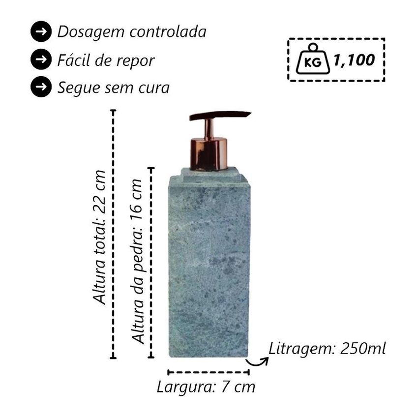 Kit Banheiro Bancada Lavabo Luxo Em Pedra Sabão N01 Rosê - imagem 4