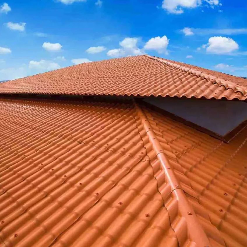 Kit Com 45 Telha Pvc Plan Cerâmica 2,42 Metros X 88cm Com 6 Ondas Terracota - P3010021 - Afort - imagem 4