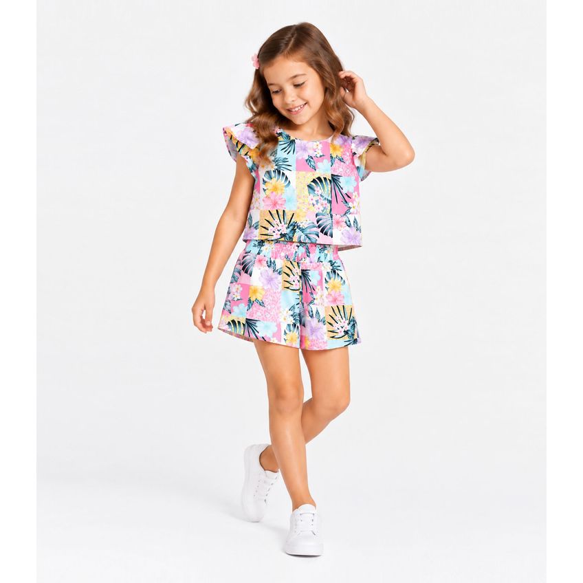Conjunto Verão Infantil Feminino Trick Nick Rosa 6 - imagem 3