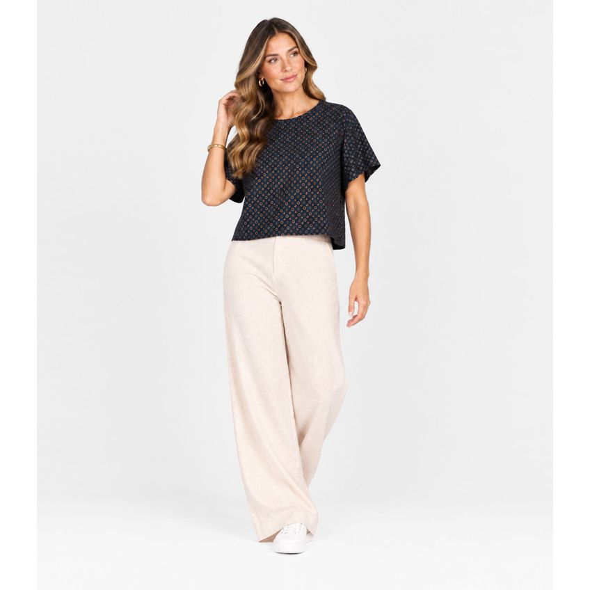 Blusa Verão Feminina Infinita Cor Azul GG - imagem 3