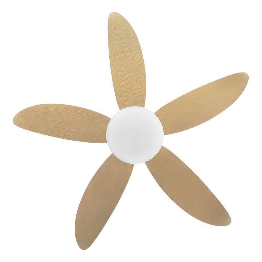 Ventilador De Teto Selene 5 Pás Inverter Estrutura Branco Pás Marrom Diâmetro 1042 Mm Frequência 50 Hz Material Das Pás Plástico - imagem 3