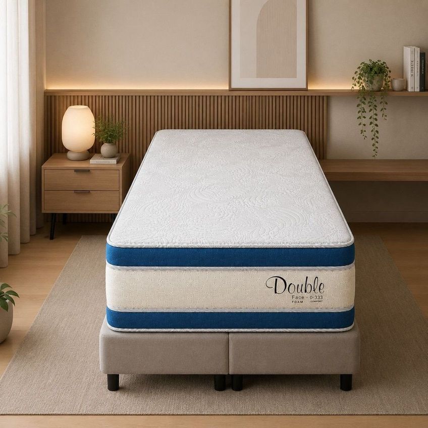 Colchão Solteirão Sr Life Double Molas Ensacadas Espuma D33 96x203x34cm Branco Branco - imagem 4