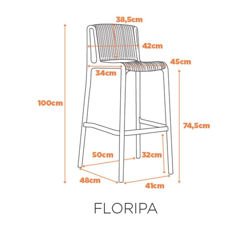Kit Com 4 Banquetas Floripa Em Polipropileno - Cor Verde Aloe - imagem 2