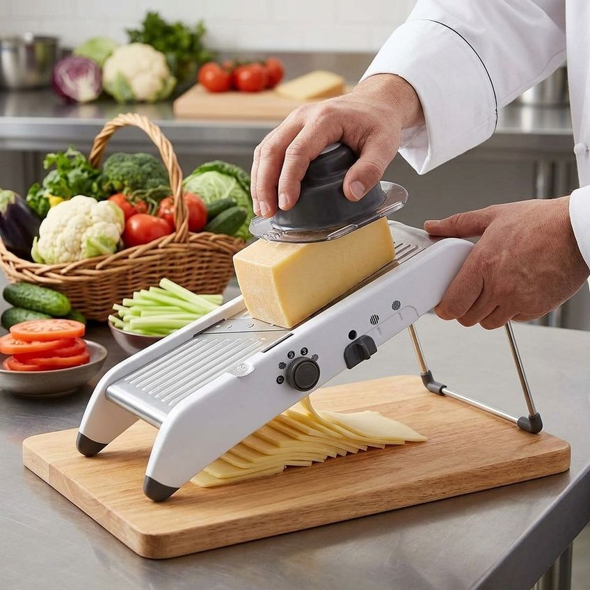 Super Fatiador Mandoline Inox 304 Legumes Julienne Ajustável - imagem 3