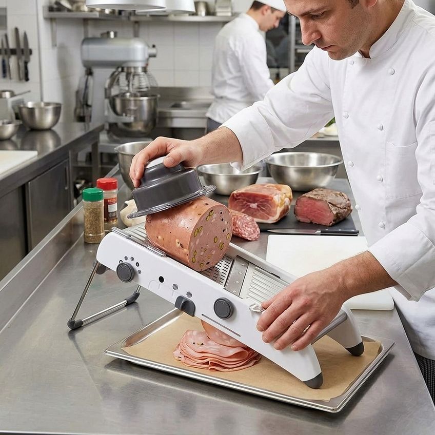 Super Cortador Mandoline Profissional Ajustável Lâmina Inox - imagem 3