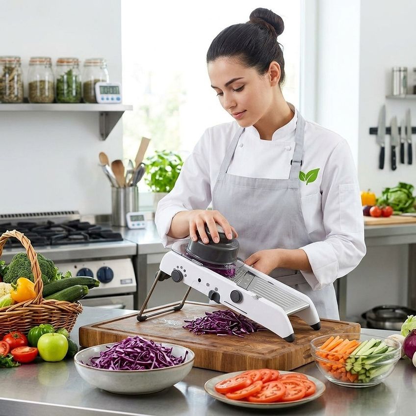 Super Mandoline Fatiador Cortador Corte Profissional Inox - imagem 3