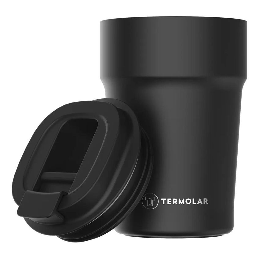 Copo Térmico Preto 380ml Termolar Uniq Chá E Café - imagem 4