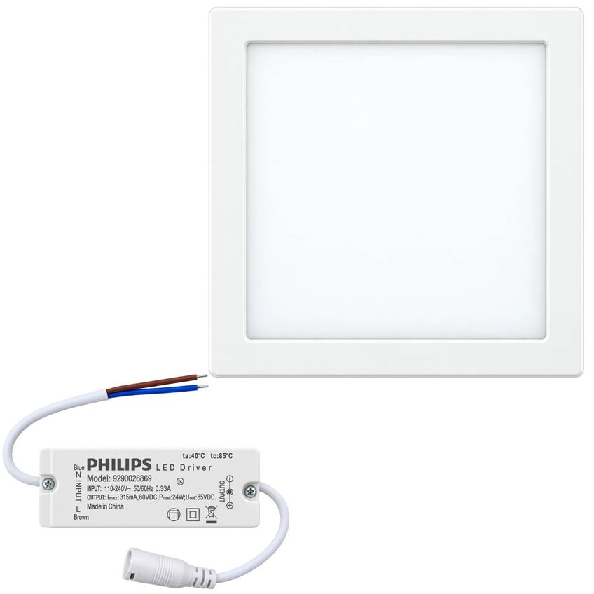 Painel LED de Embutir Quadrado 24 Watts 3000K Philips - imagem 4