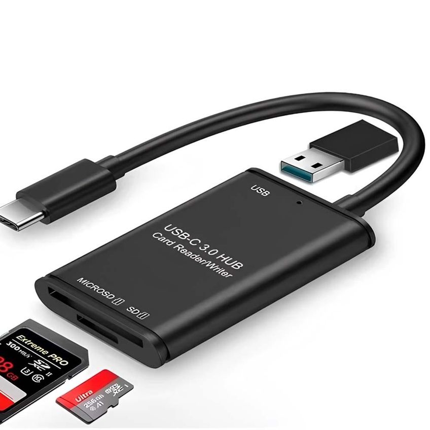 Adaptador Tipo-C para Leitor de Cartão USB 3.0 OTG SD JC-LT-TYC-U3 F3 - imagem 2