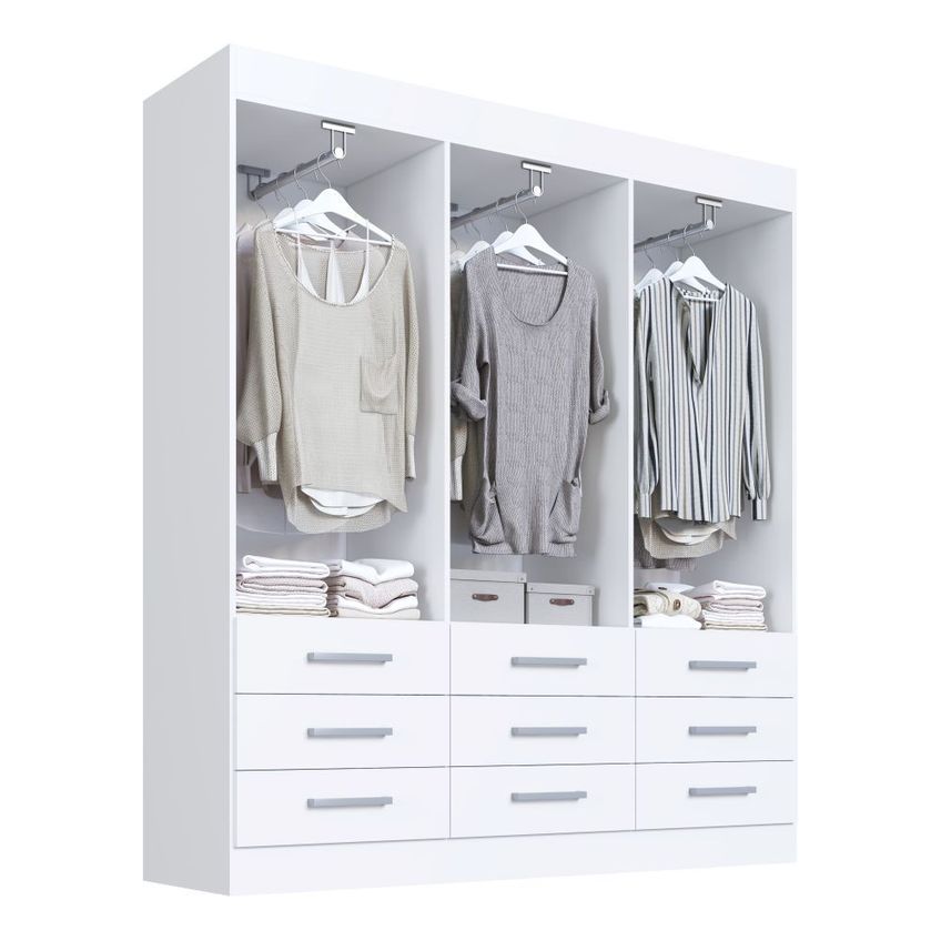 Guarda Roupa Casal 6 Portas 9 Gavetas Milão Damulti - imagem 3