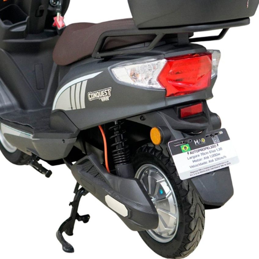 Bicicleta Elétrica Hao Conquest Van 1000w 32km/h - Capacidade 200kg, Grafite Bivolt - imagem 4
