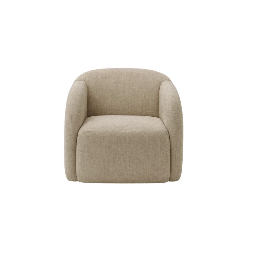 Poltrona 80cm Linho Giratória Luna Ferguile - imagem 3