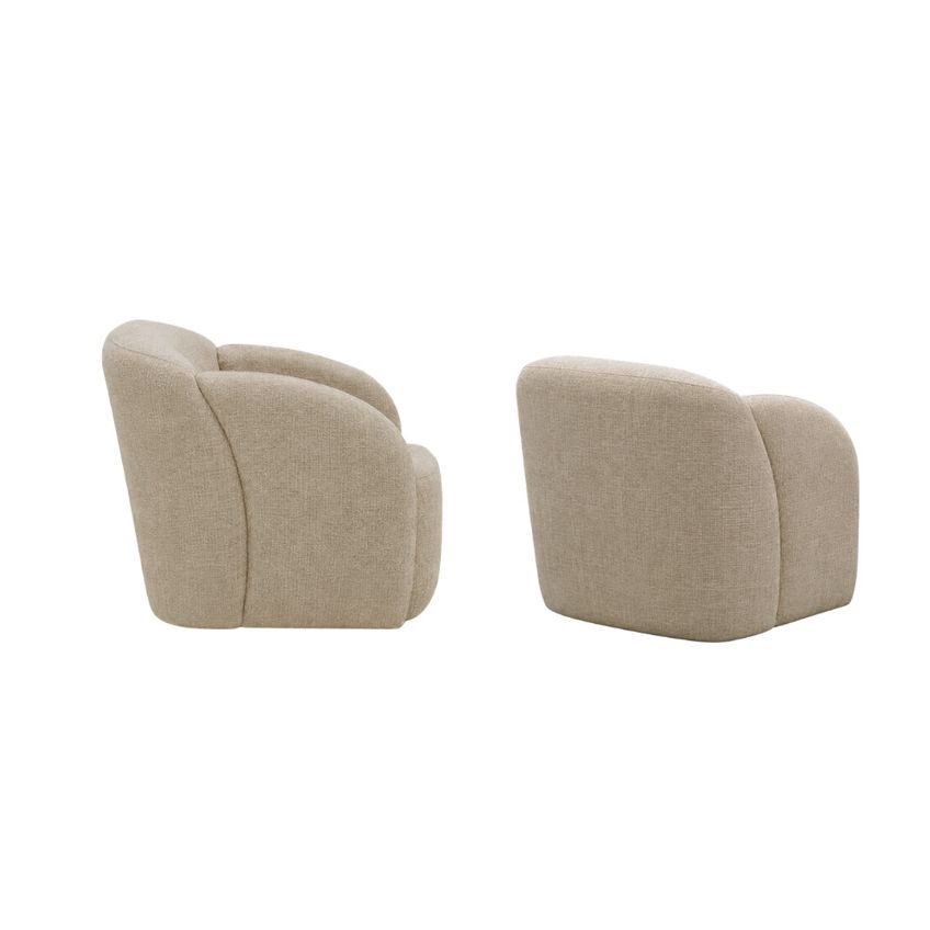 Poltrona 80cm Linho Giratória Luna Ferguile - imagem 5