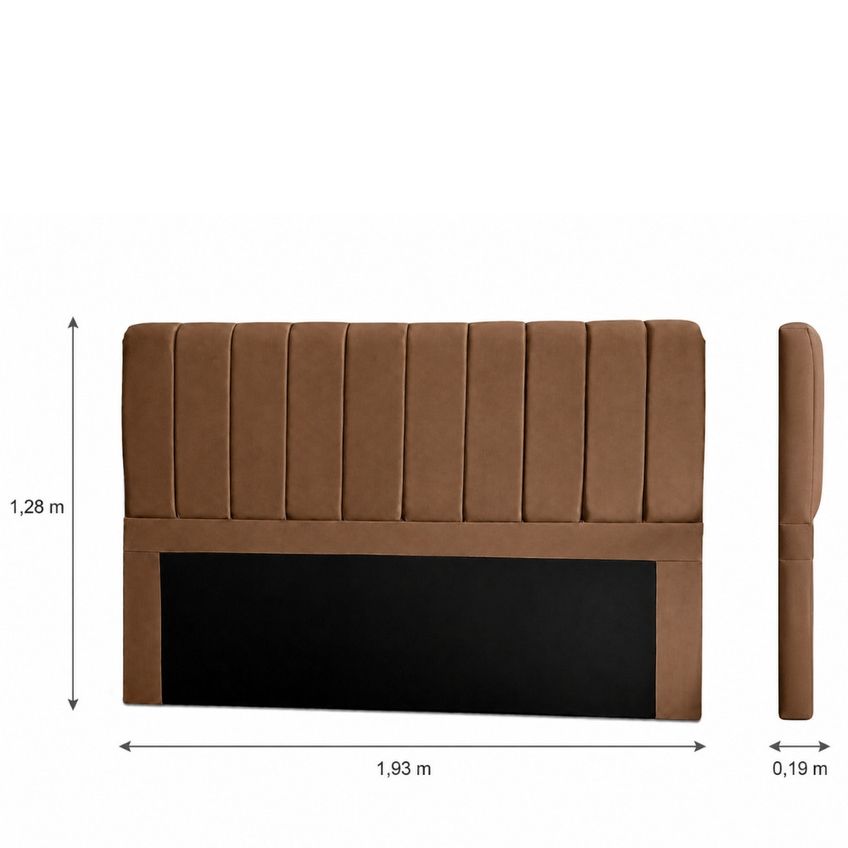 Cabeceira Estofada King 193cm Veludo Jade JSW Móveis - imagem 3