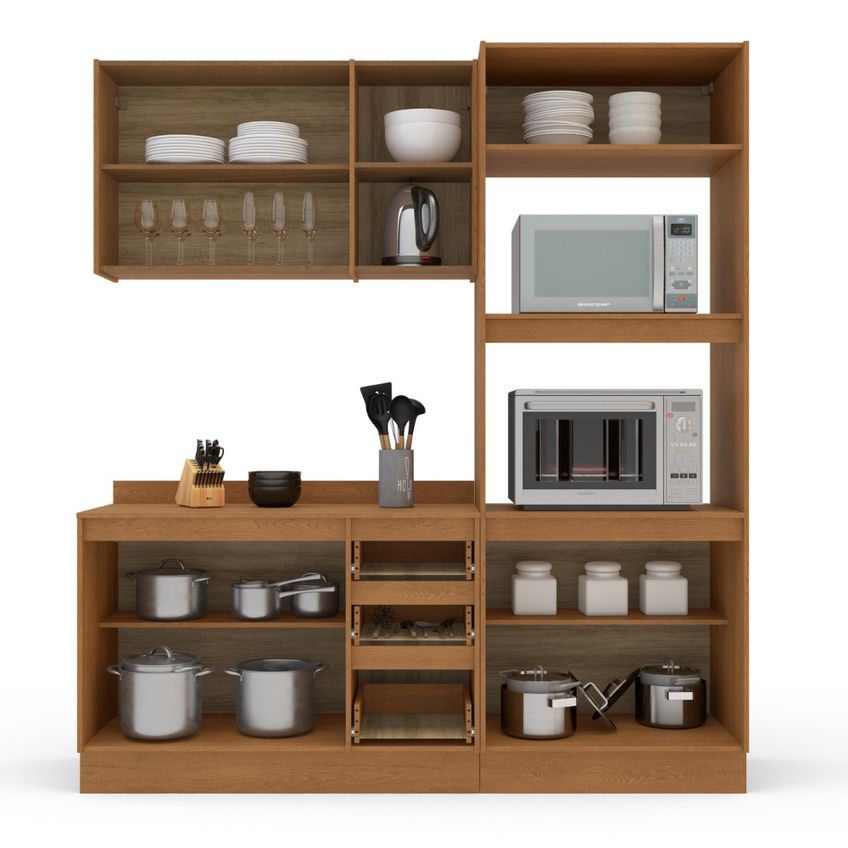 Cozinha Modulada 3 Peças Com Tampo Olivia Mobikasa - imagem 3