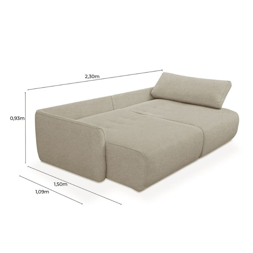 Sofá Cama 230cm Linho Cayman Ferguile - imagem 3