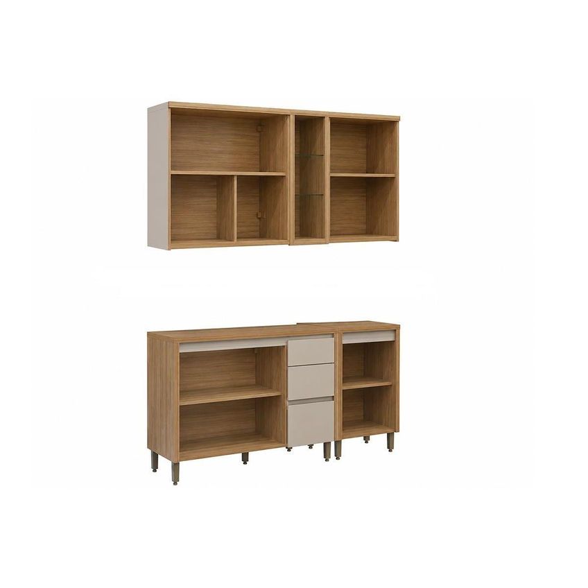 Cozinha Completa 4 Peças 6 Portas Allure Cz696 Gris Linea - imagem 4