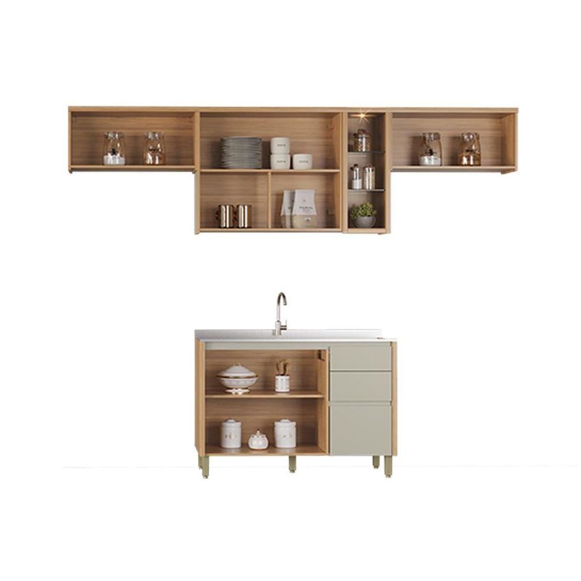 Cozinha Completa 4 Peças 6 Portas Allure Cz646 Gris Linea - imagem 4