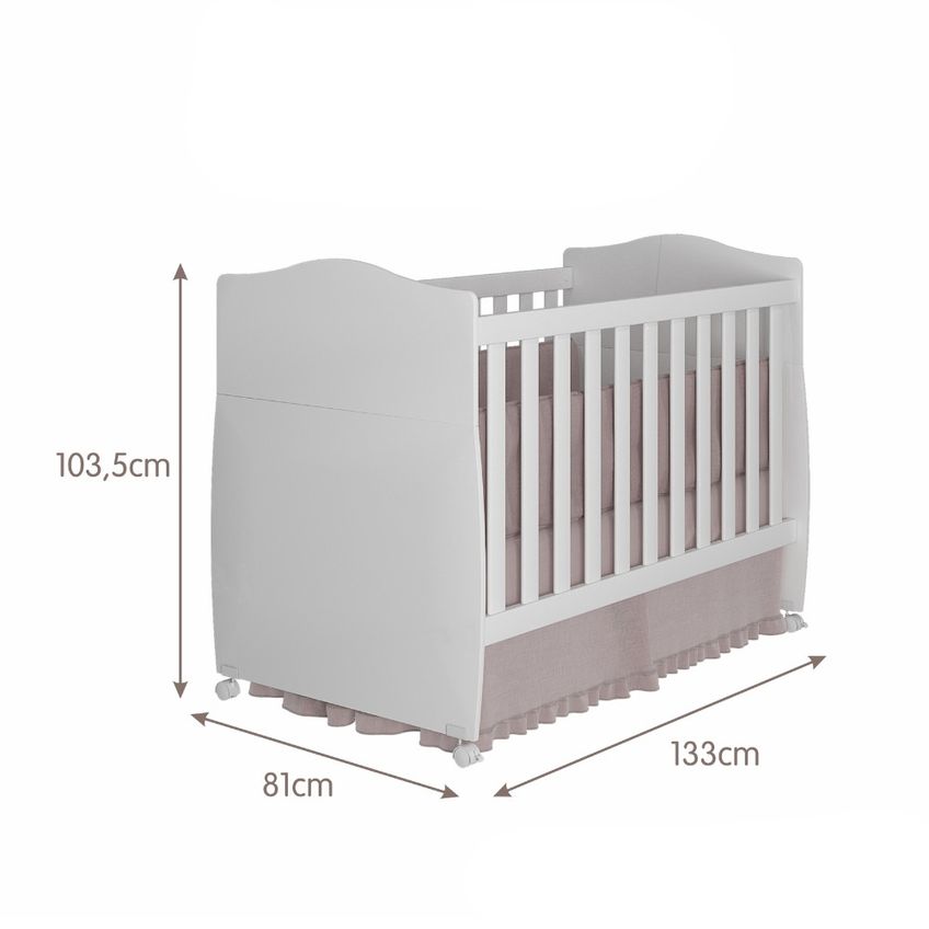 Berço Mini Cama Americano Em MDF Conforto Permobili - imagem 3