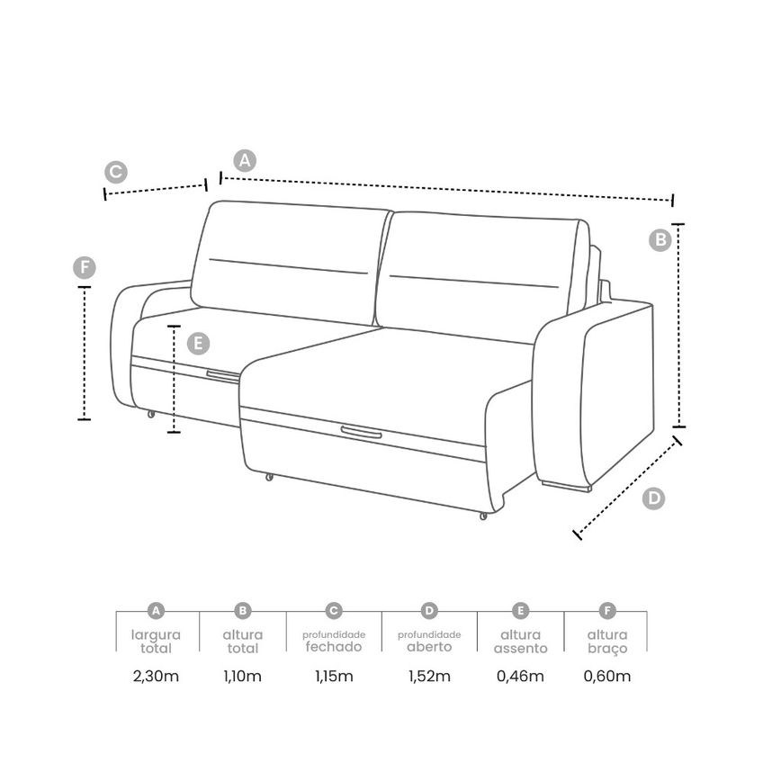 Sofá Cama 230cm Boucle Mariane Takei - imagem 4