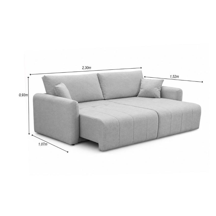 Sofá Cama 230cm Linho Ferrara Ferguile - imagem 3