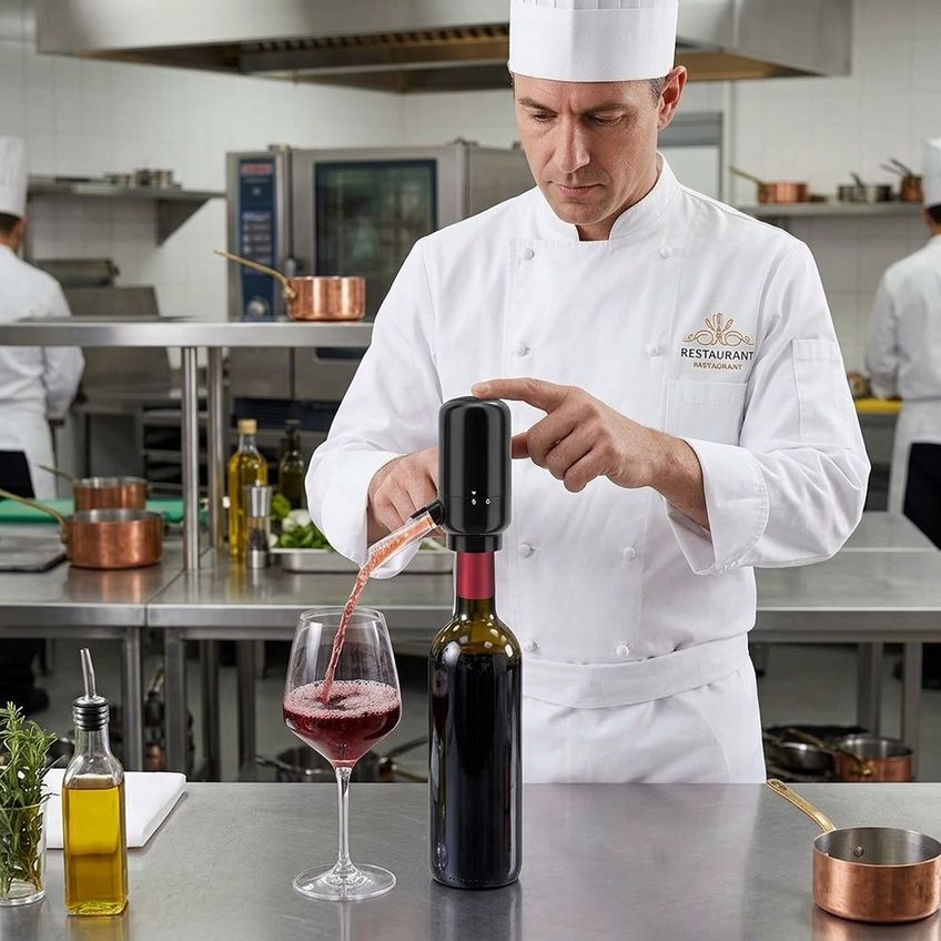 Aerador De Vinho Elétrico Portátil P/ Servir E Aerar Na Taça - imagem 4