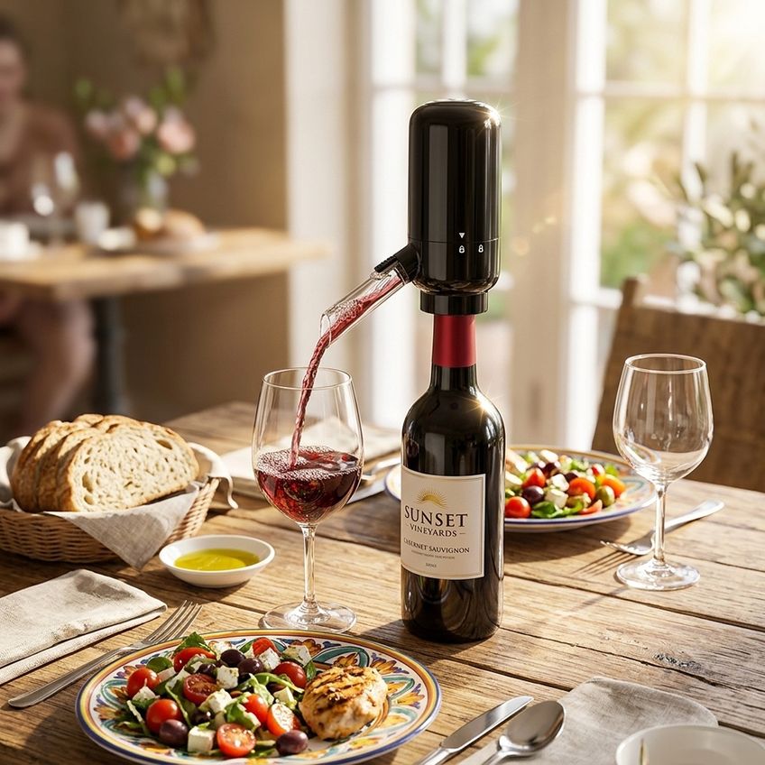 Aerador Vinho Decanter Dispensador Dosador Sommelier Elétrico - imagem 3