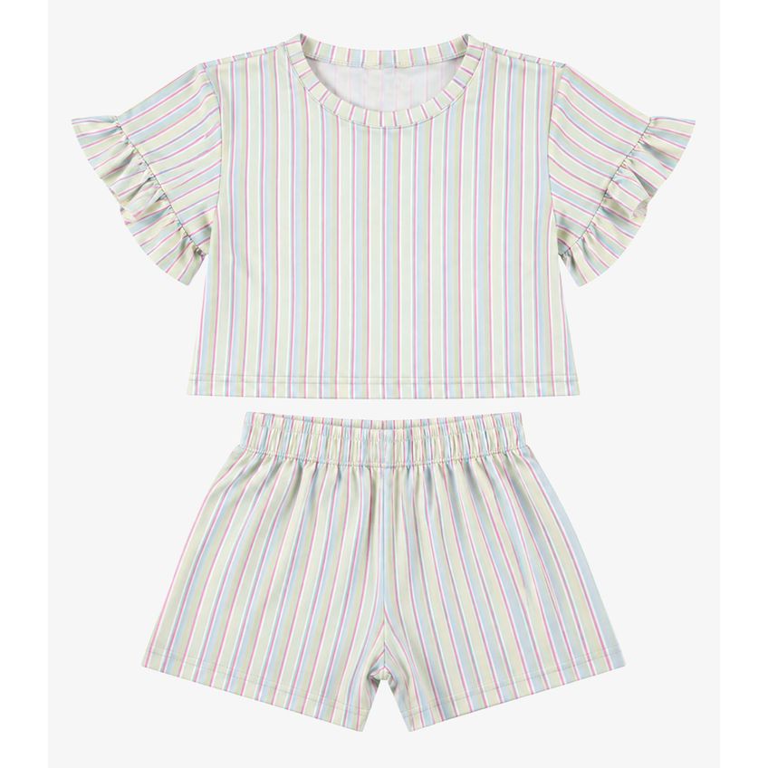 Conjunto Infantil Feminino Estampado Select Bege 4 - imagem 4