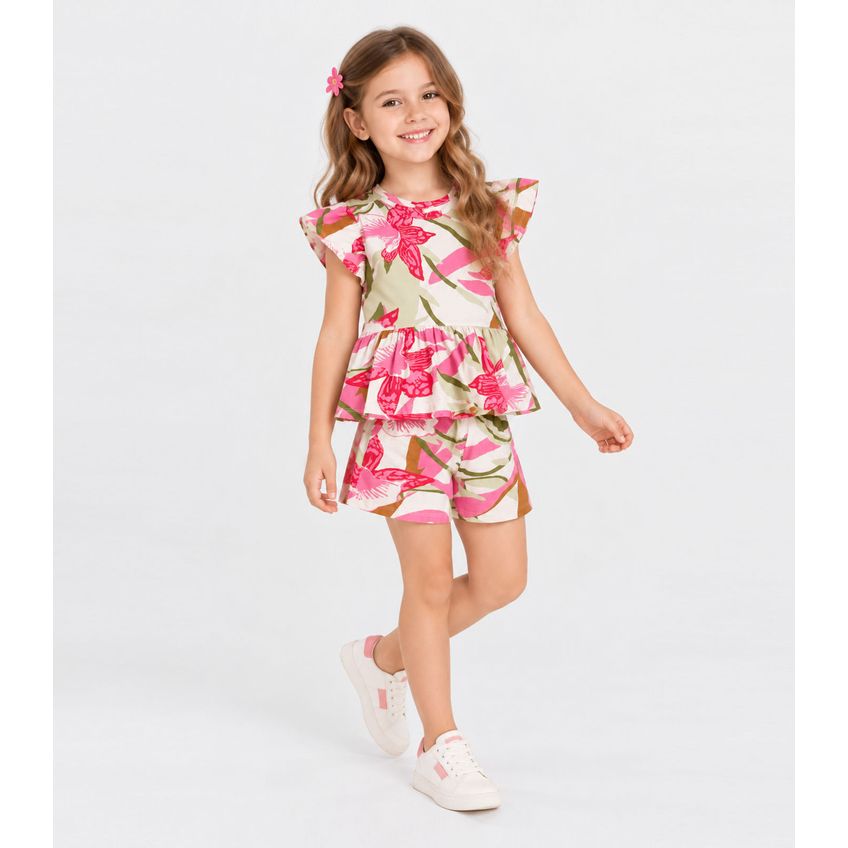 Conjunto Infantil Estampado Select Rosa 6 - imagem 3