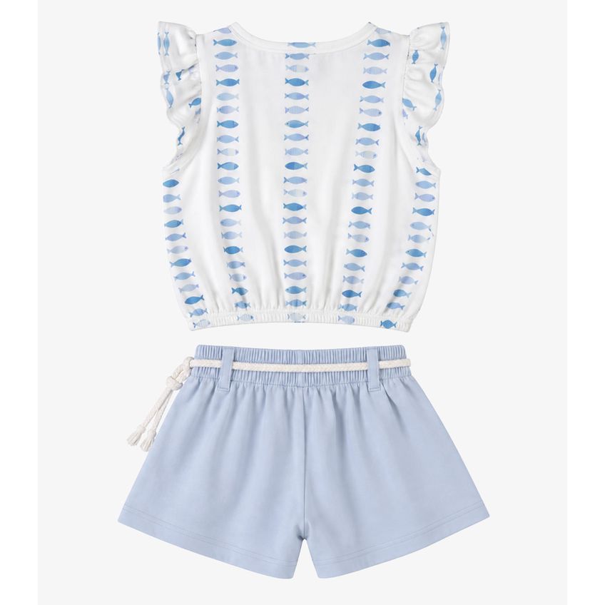 Conjunto Infantil Feminino Estampado Select Branco 4 - imagem 5