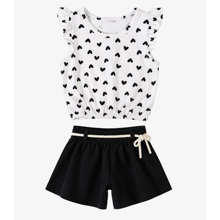 Conjunto Infantil Feminino Estampado Select Bege 8 - imagem 4