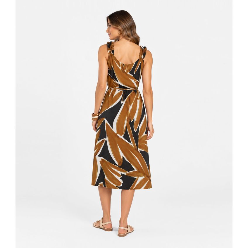 Vestido Midi Viscose Select Preto P - imagem 3