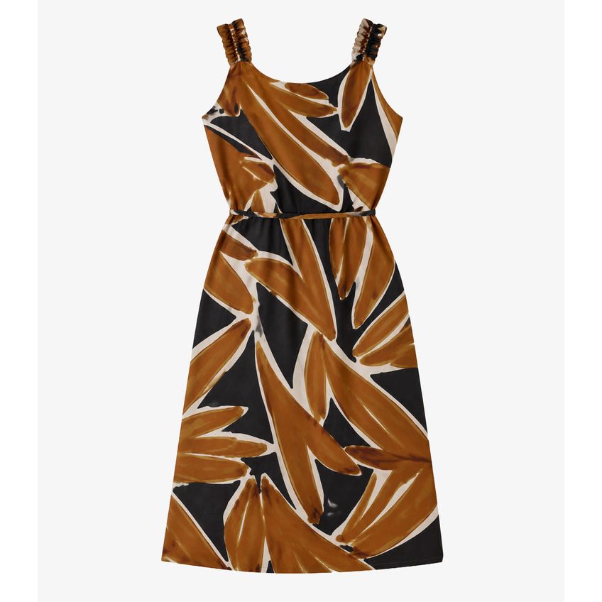 Vestido Midi Viscose Select Preto P - imagem 5