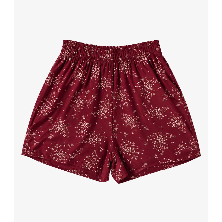 Short Feminino Com Elástico No Cós Infinita Cor Vermelho M - imagem 4