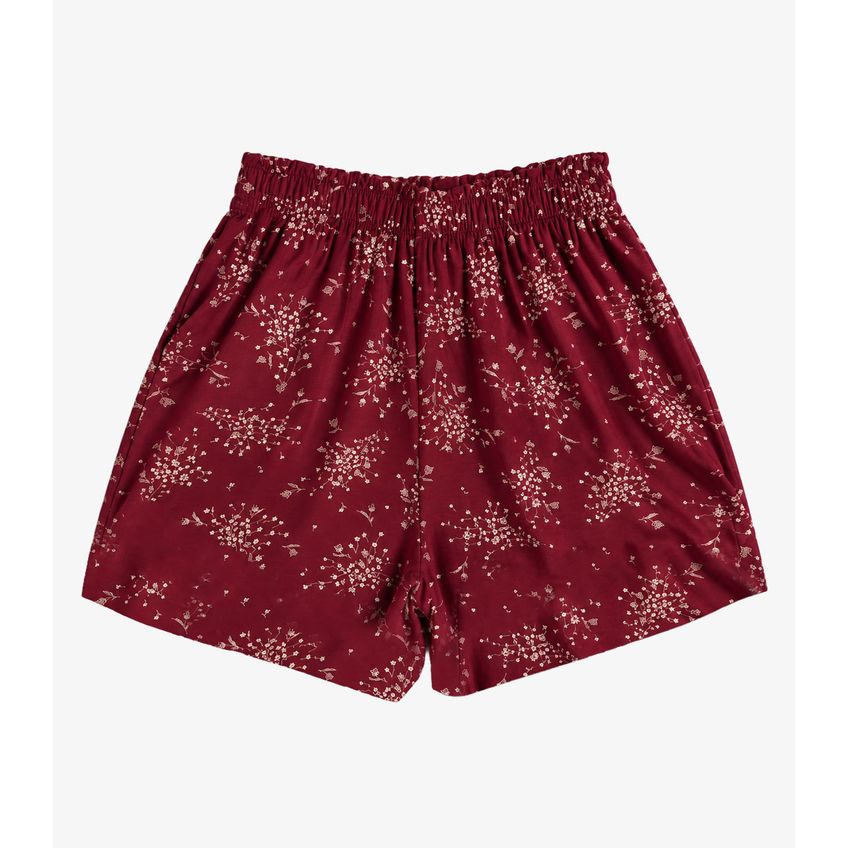 Short Feminino Com Elástico No Cós Infinita Cor Vermelho M - imagem 5