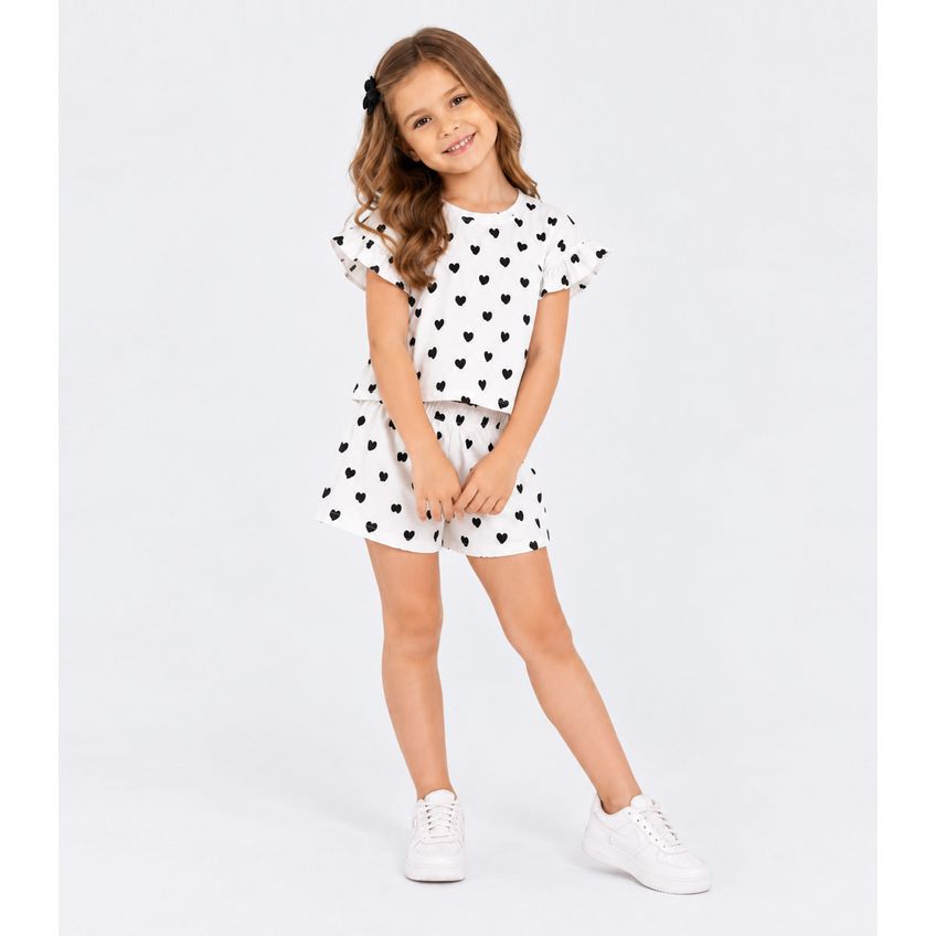 Conjunto Infantil Feminino Estampado Select Branco 6 - imagem 3