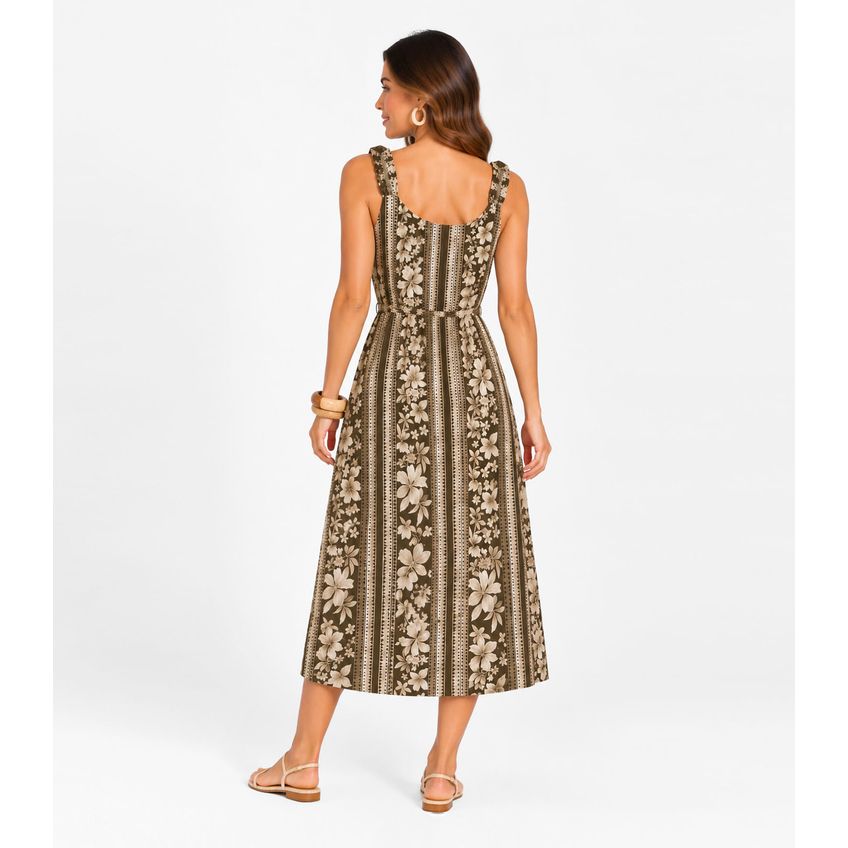 Vestido Midi Viscose Select Verde GG - imagem 3