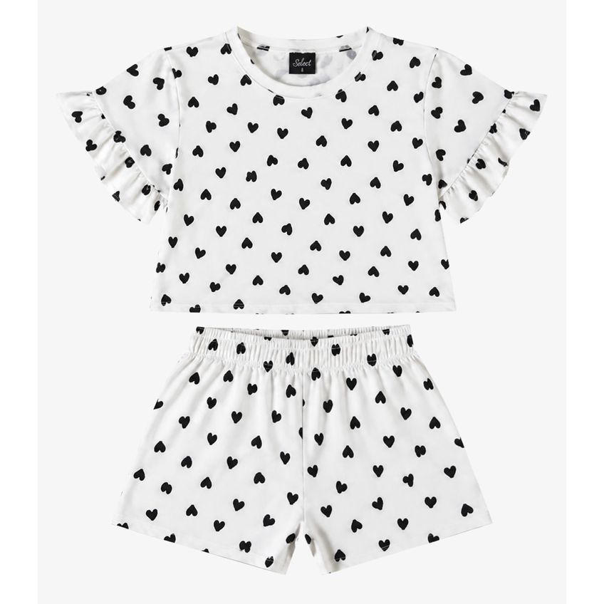 Conjunto Infantil Feminino Estampado Select Branco 10 - imagem 4