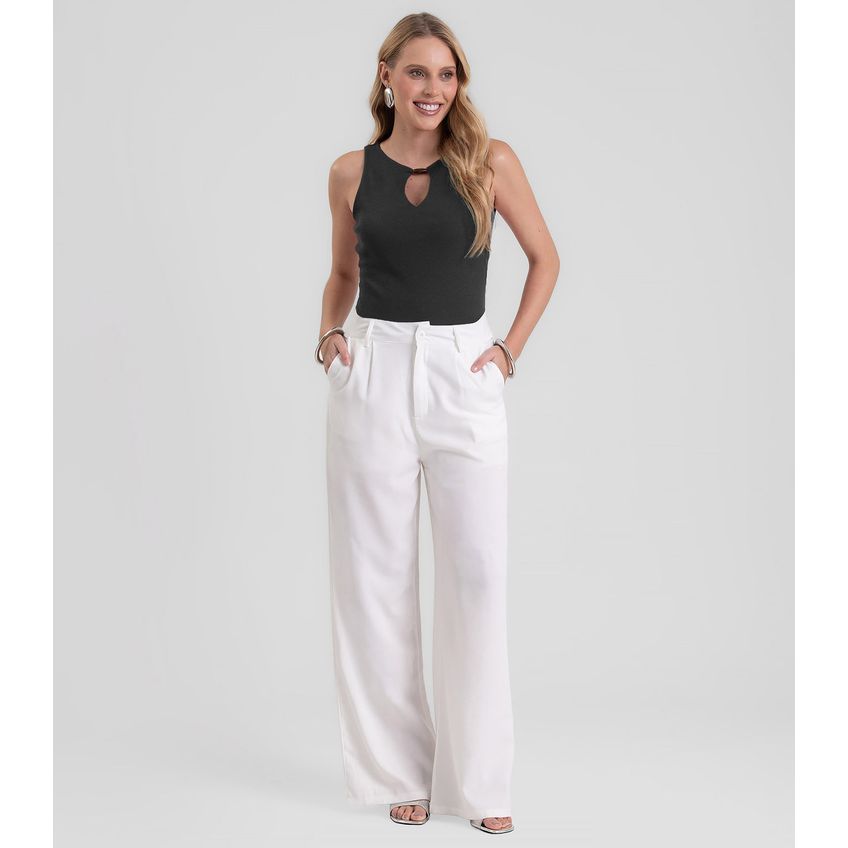 Body Feminino Com Aviamento No Decote Dianna Preto G - imagem 4