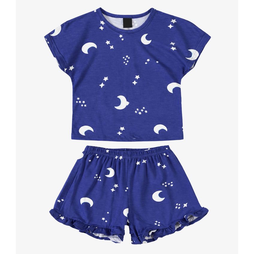 Pijama Infantil Feminino Estampado Select Azul 10 - imagem 4