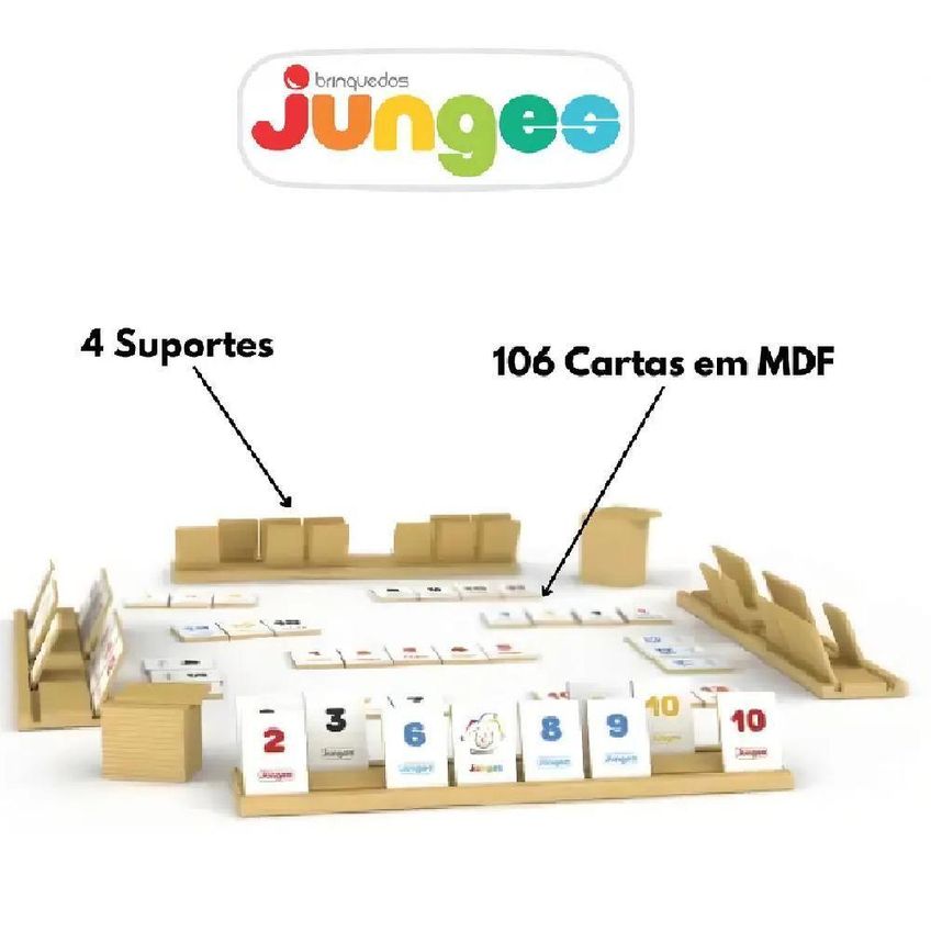 Jogo De Tabuleiro Rummi Game Kub Em Mdf 106 Peças Educativo Para Criança E Adulto Yeet - imagem 3