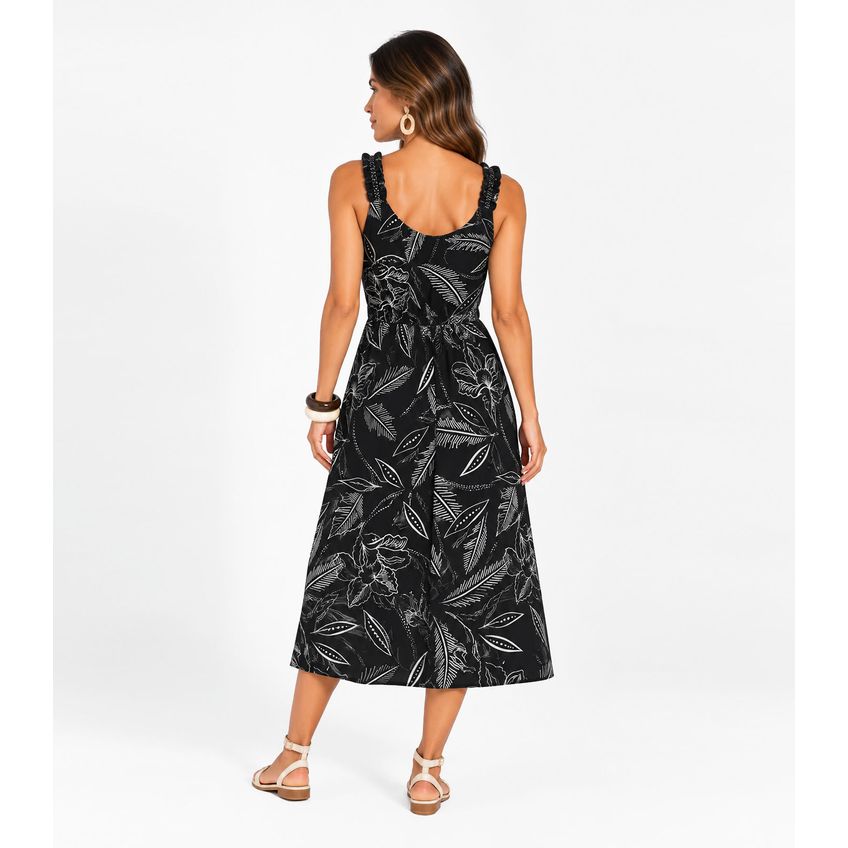 Vestido Midi Viscose Select Preto GG - imagem 3