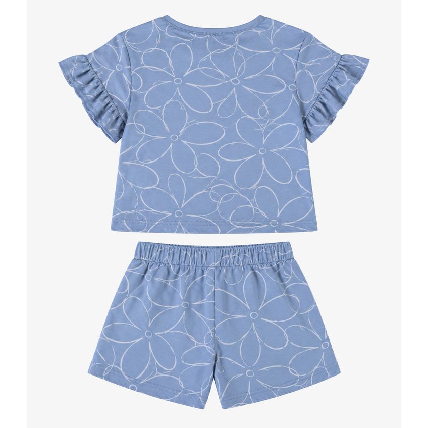 Conjunto Infantil Feminino Estampado Select Azul 8 - imagem 5